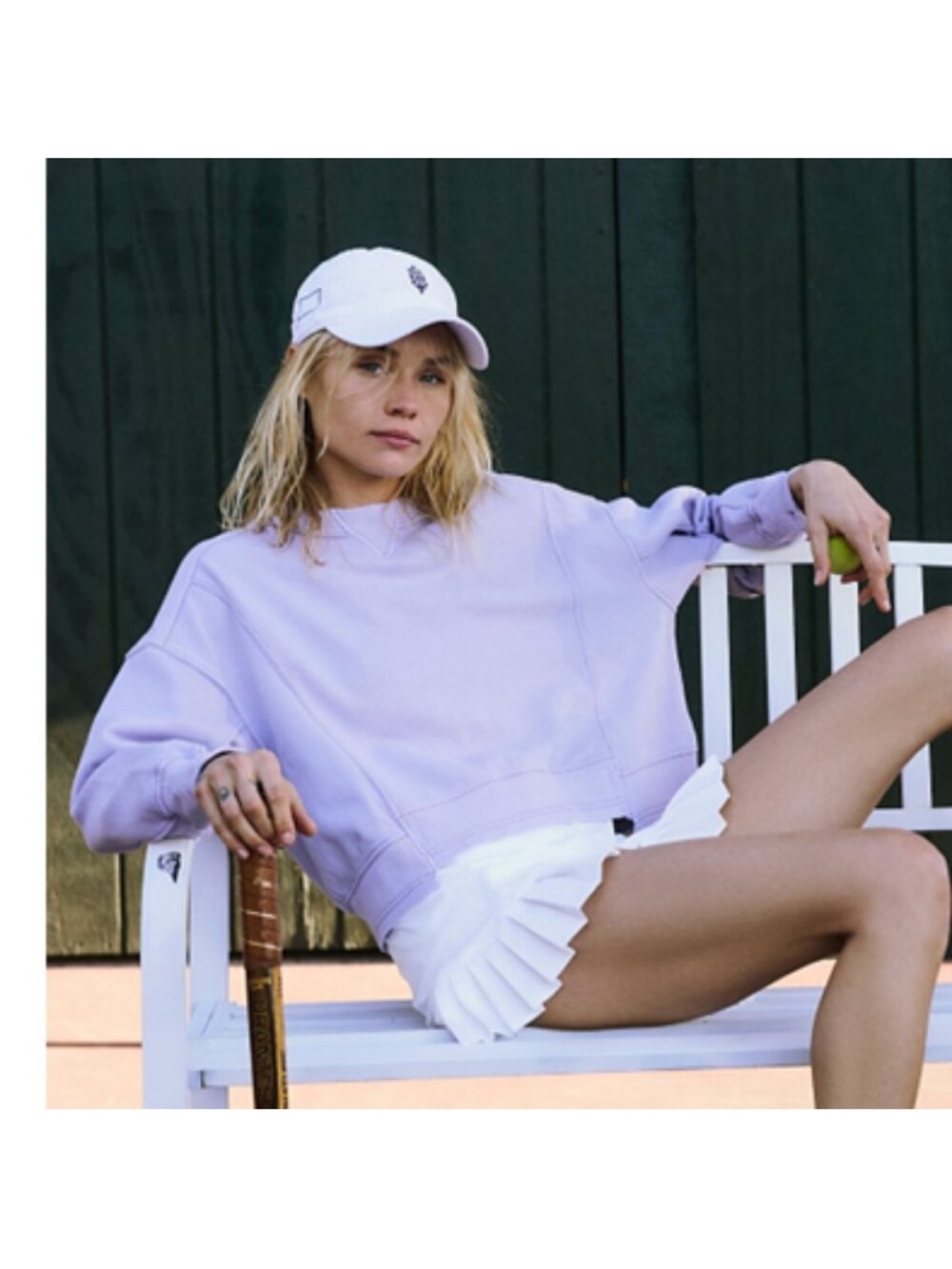 Free People Movement Intercept Lavender Crewneck Cropped Sweatshirt Athleisure
